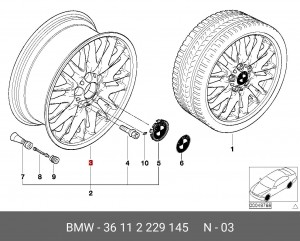 Диск колеса 36 11 2 229 145 BMW