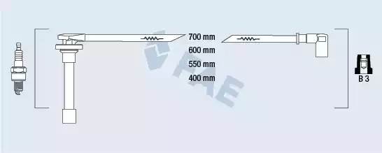 Ккомплект проводов зажигания 85811 FAE