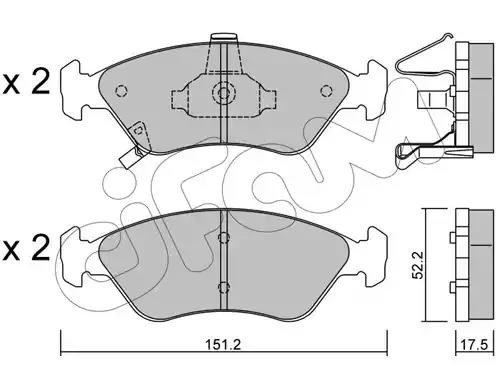 Комплект тормозных колодок, диско 822-371-0 CIFAM