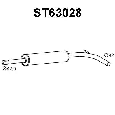 Предглушитель выхлопных газов ST63028 VENEPORTE