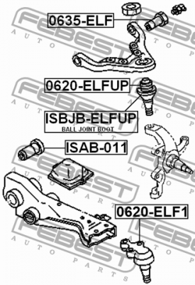 Опора шаровая подвески 0620-ELFUP FEBEST