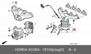 Катализатор 18160P2EG02 HONDA