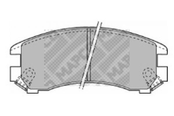 Комплект тормозных колодок, диско 6437 MAPCO