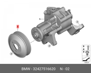 Шкив насоса гидроусилителя руля 32 42 7 516 620 BMW