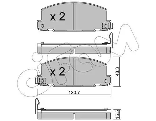 Комплект тормозных колодок, диско 822-360-0 CIFAM