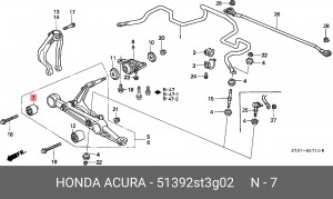 Деталь 51392ST3G02 HONDA