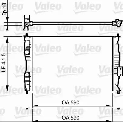 Радиатор, охлаждение двигател 735118 VALEO PHC