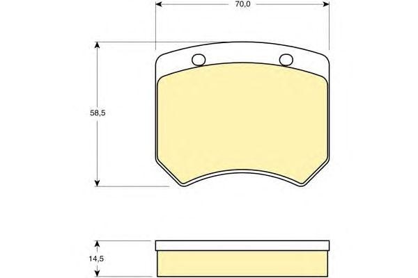 Комплект тормозных колодок, диско 6109736 GIRLING