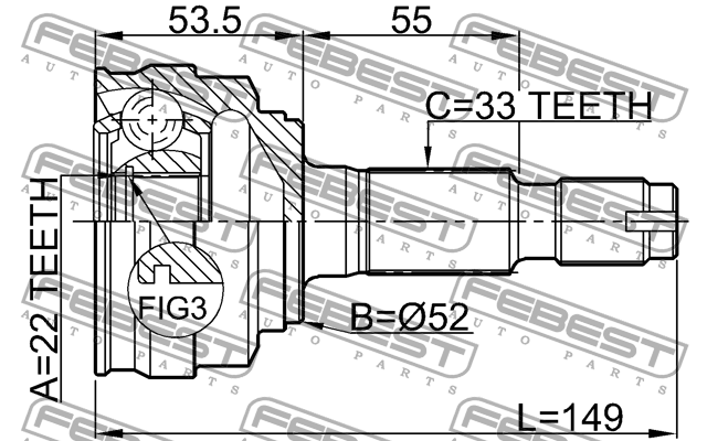 ШРУС 1110-011 FEBEST