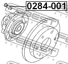 Шпилька ступицы колеса 0284-001 FEBEST