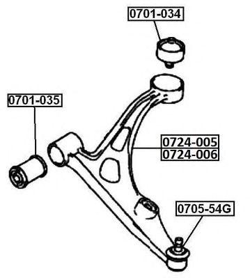 Рычаг подвески 0724-006 ASVA