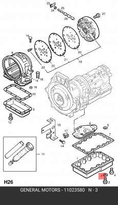 Уплотнительное кольцо, резьбовая пр 11023580 GENERAL MOTORS