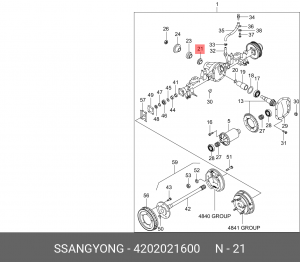 Подшипник 4202021600 SSANG YONG