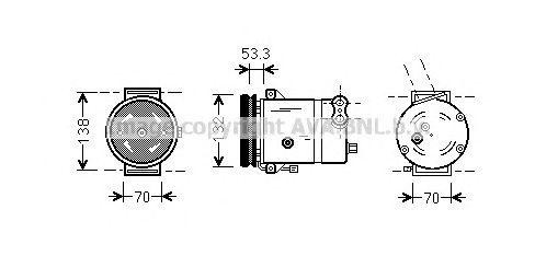 Компрессор, кондиционер DWK018 AVA