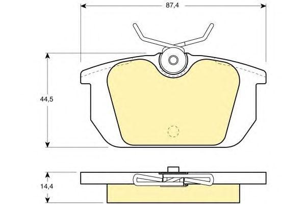 Комплект тормозных колодок, диско 6104661 GIRLING