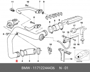 Клапан возврата ОГ 11 71 2 244 436 BMW