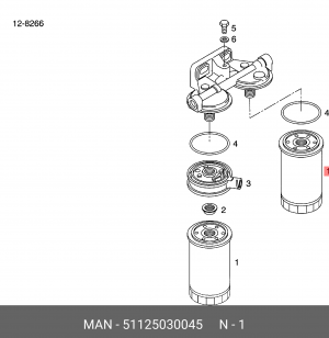 Топливный фильтр 51125030045 MAN