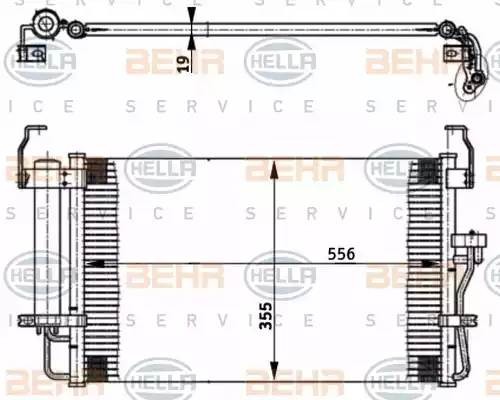 Конденсатор, кондиционер 8FC 351 302-161 HELLA