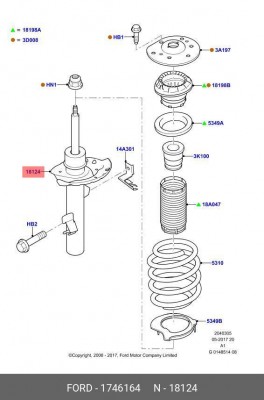 Амортизатор подвески 1746164 FORD