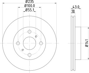 Тормозной диск MDC1392 MINTEX