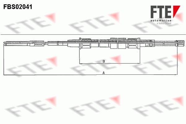 Трос, стояночная тормозная система FBS02041 FTE