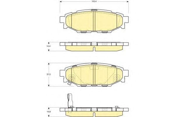 Комплект тормозных колодок, диско 6133739 GIRLING