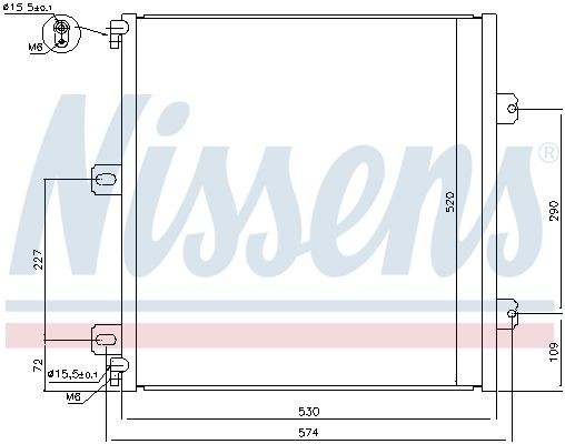 Конденсатор, кондиционер 940076 NISSENS