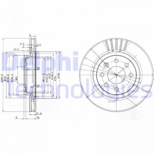 Тормозной диск BG2899 DELPHI