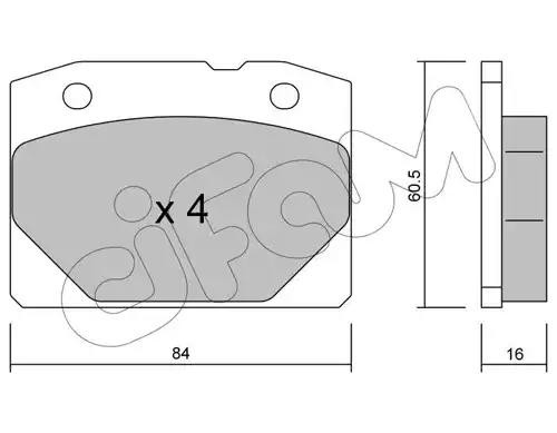 Комплект тормозных колодок, диско 822-007-0 CIFAM