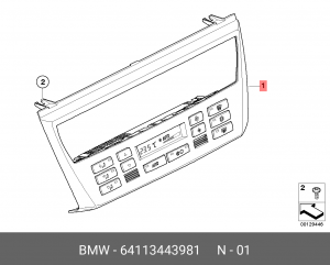 Панель управления 64 11 3 443 981 BMW