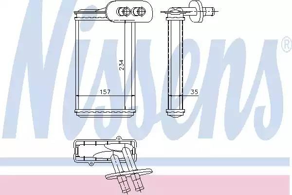 Теплообменник, отопление салона 73963 NISSENS