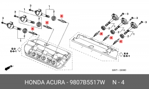 Свеча зажигания 9807B5517W HONDA