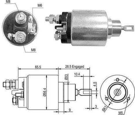 Тяговое реле, стартер 940113050365 MAGNETI MARELLI