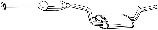 Средний глушитель выхлопных газов 288203 BOSAL