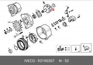 Ротор, генератор 93190307 IVECO