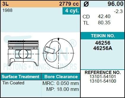 Поршень ДВС 46256ASTD TEIKIN