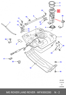 Насос электрический топливной системы WFX000280 MG ROVER LAND ROVER
