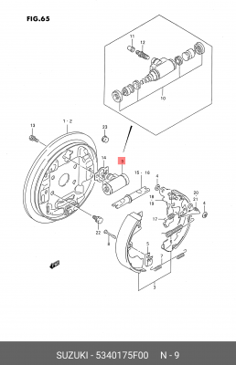 Колесный тормозной цилиндр 53401-75F00 SUZUKI