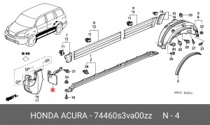 Деталь 74460S3VA00ZZ HONDA