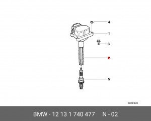 Вилка, свеча зажигания 12 13 1 740 477 BMW