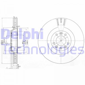 Тормозной диск BG9844 DELPHI