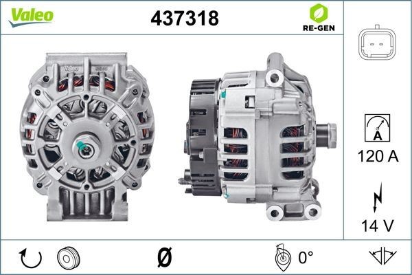 Генератор 437318 VALEO PHC