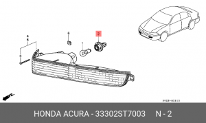Патрон лампы 33302ST7003 HONDA