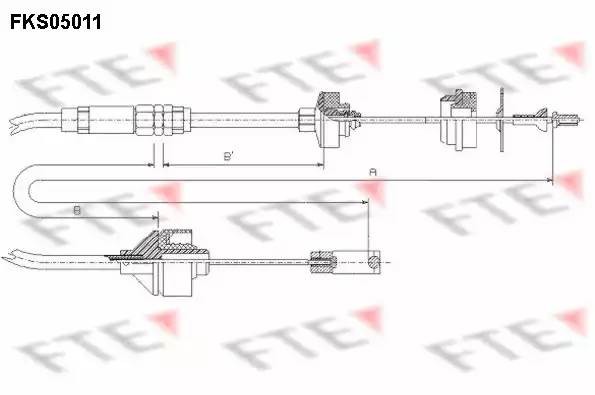 Трос, управление сцеплением FKS05011 FTE