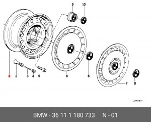 Диск колеса 36 11 1 180 733 BMW