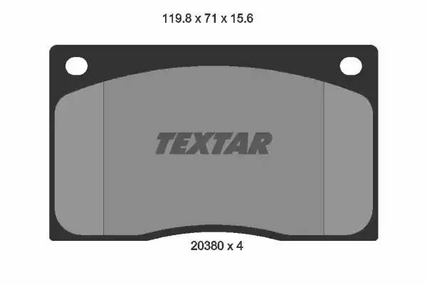 Комплект тормозных колодок, диско 2038001 TEXTAR