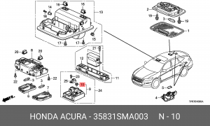 Лампа 35831SMA003 HONDA