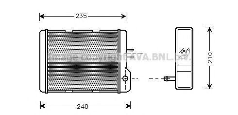 Теплообменник, отопление салона IV6032 AVA