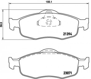 Комплект тормозных колодок, диско P24037 BREMBO