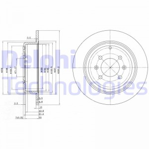 Тормозной диск BG2873 DELPHI